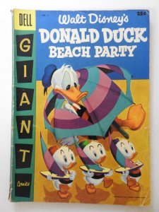Donald Duck Beach Party #3 (1956) Great Dell Classic!! Solid VG Condition!