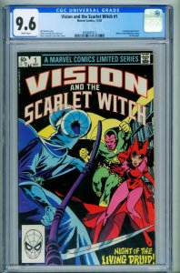 Vision and the Scarlet Witch #1 CGC 9.6 1982  comic book  Marvel 3839047017