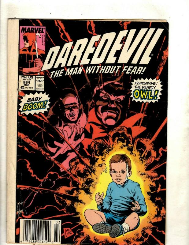 Lot of 7 Daredevil Marvel Comic Books #264 265 266 267 279 289 298 J369