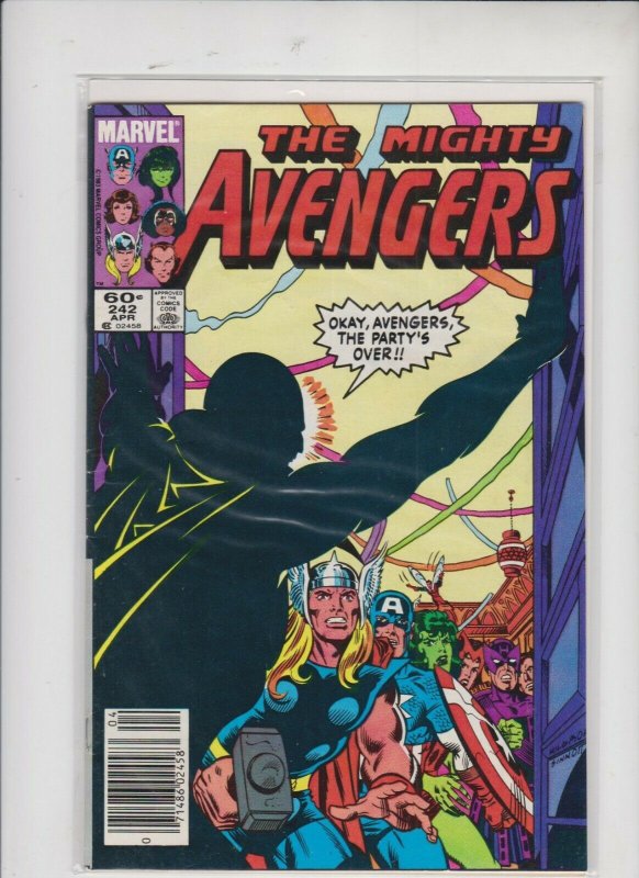 THE MIGHTY AVENGERS #242 1983-4 MARVEL /  NEWSSTAND  /  MED ++ / -