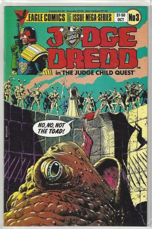 JUDGE DREDD Child Quest #1 2 3 4 5, NM, 1984, 1-5, I am the Law, Bolland, Wagner 