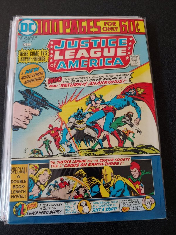 Justice League of America #114 (Nov-Dec 1974, DC), FN-VFN, 100 page issue