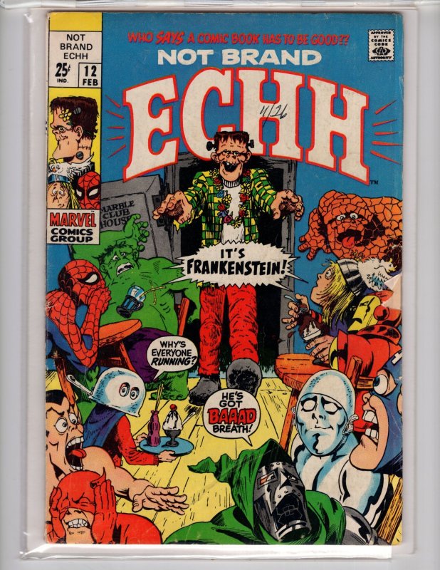 Not Brand Echh #12 (1969) FRANKENSTEIN! Marvel Parody  FN-    [NSC•ECA13]