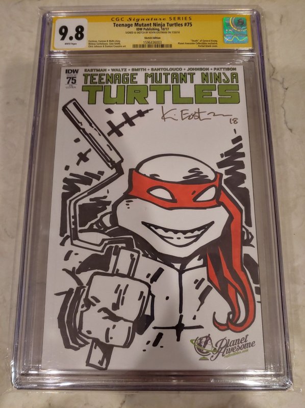 Teenage Mutant Ninja Turtles #75 - CGC 9.8 - Signed & Sketched by Kevin Eastman