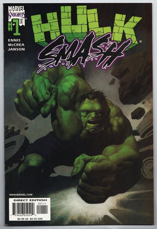 Hulk Smash #1 Garth Ennis (Marvel, 2001) VF/NM [ITC792]