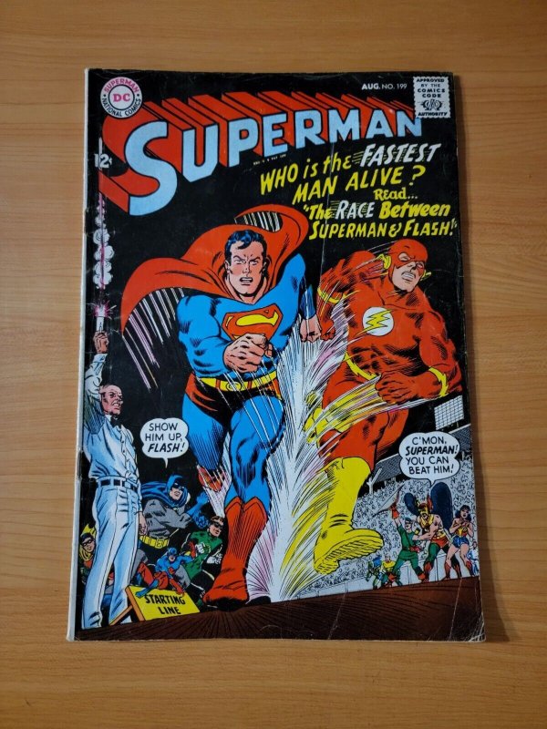 Superman #199 ~ VERY GOOD - FINE FN ~ 1967 DC Comics