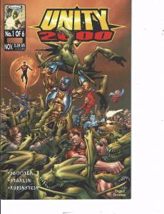 Lot Of 2 Comic Books Unity 2000 #1 and Lightning Judgment Day #1   BH50