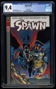 Spawn #200 CGC NM 9.4 White Pages Jim Lee Variant