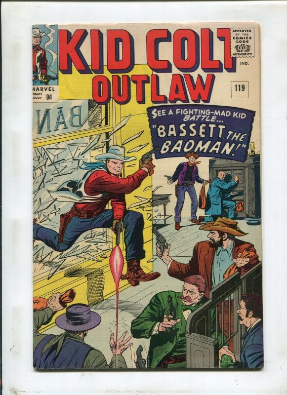 Kid Colt #119 ~ Bassett, The Badman! UK Price Variant! ~ (Grade 8.0)WH