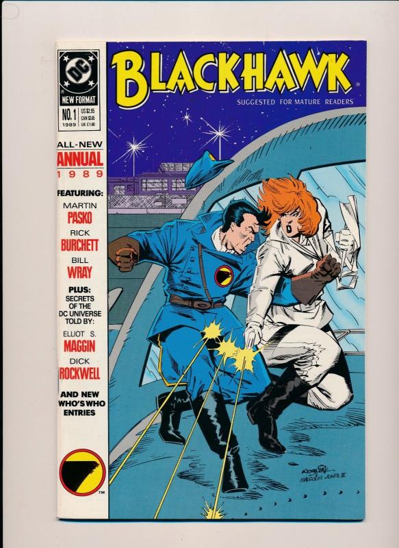 DC Comics BLACKHAWK #1,2, Annual #1 (lot of 3) (1989) ~ Fine/VF (PF206) 