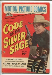 MOTION PICTURE COMICS #102 1951-FAWCETT-ROCKY LANE-CODE OF THE SILVER SAGE-vg