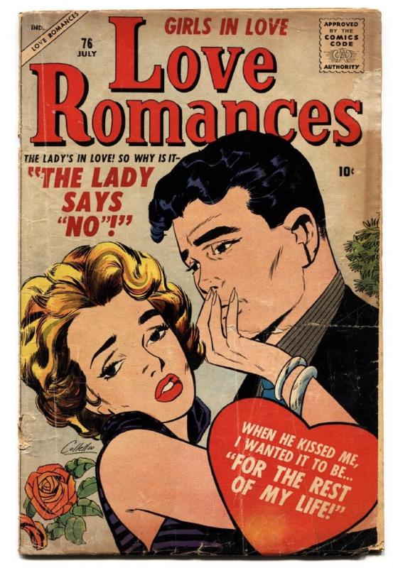 LOVE ROMANCES #76 1958-ATLAS-SPICY GOOD GIRL ART-VINCE COLELTTA