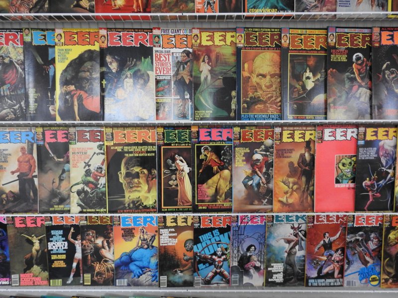 Huge Lot Eerie Magazines #2-139 & 1970, 1971, 1972 Annuals Avg FN+ Condition!