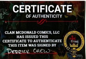 VAMPIRELLA vs PURGATORI #4 DERRICK CHEW VIRGIN VARIANT SIGNED W/COA NM.