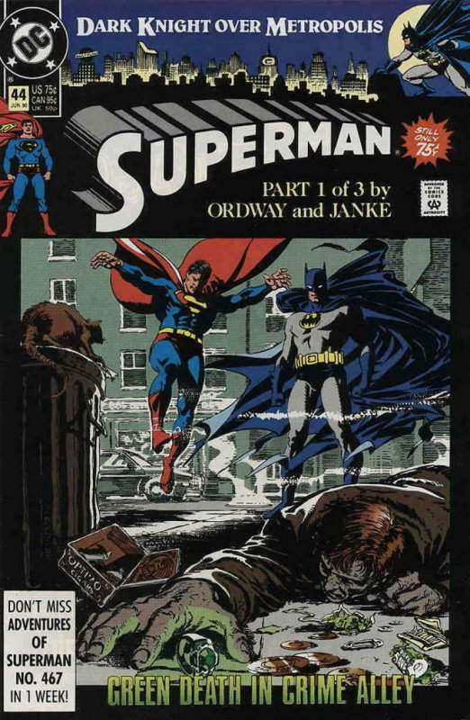 SUPERMAN #44, VF/NM, Ordway, Janke, Batman, 1987 1990, more in store