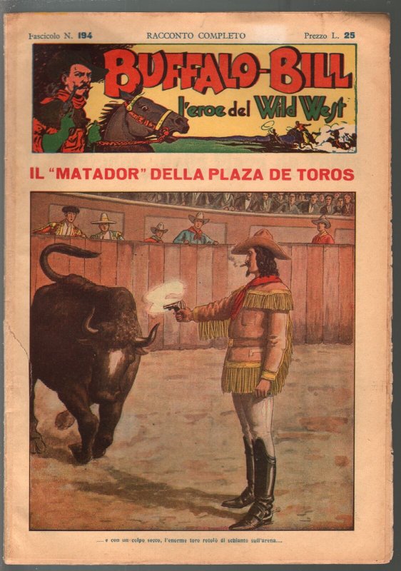 Buffalo Bill Hero Of The Wild West #194 1950-Italian edition-Dime Novel-FR