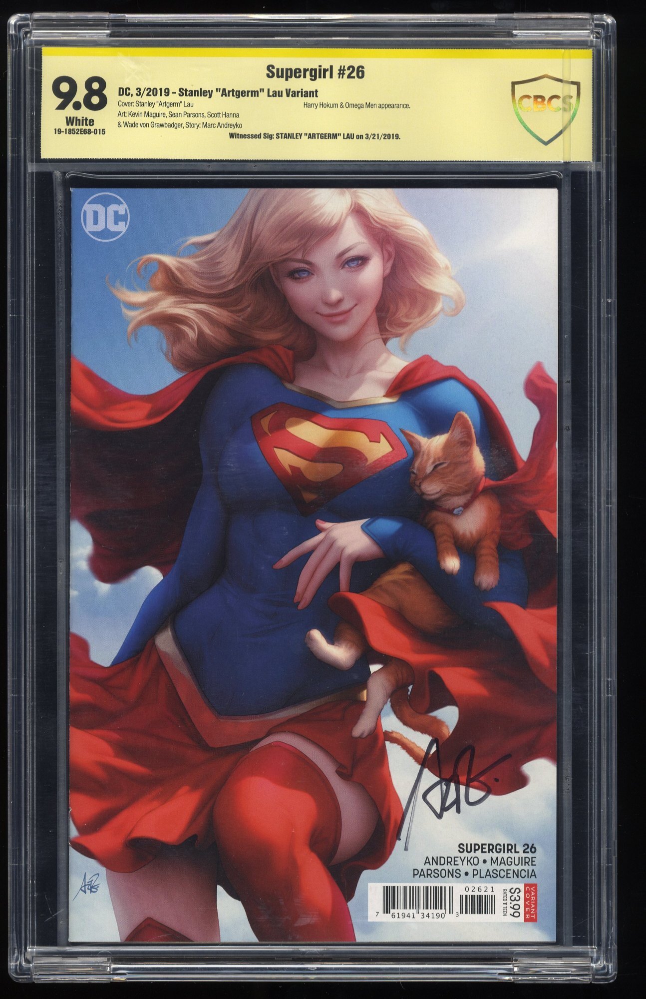 Supergirl Cbcs Nm M Signed Ss Stanley Artgerm Lau Artgerm Variant Full Runs Sets