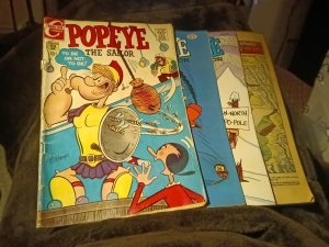 Popeye 106 157 163 165 Comics Lot Run Set Collection