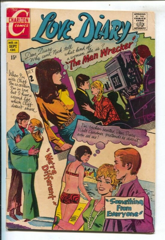 Love Diary #68 1970-Charlton-15¢ cover price-mod fashions-VG