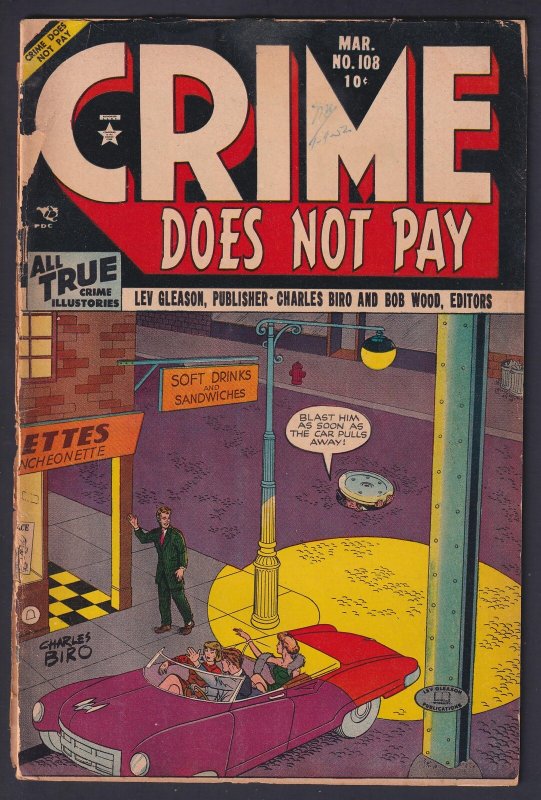 Crime Does Not Pay 108 (1951) PR Golden Age Lev Gleason comic