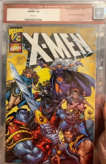 Wizard Half Edition X-men cgc 9.6 rare insert