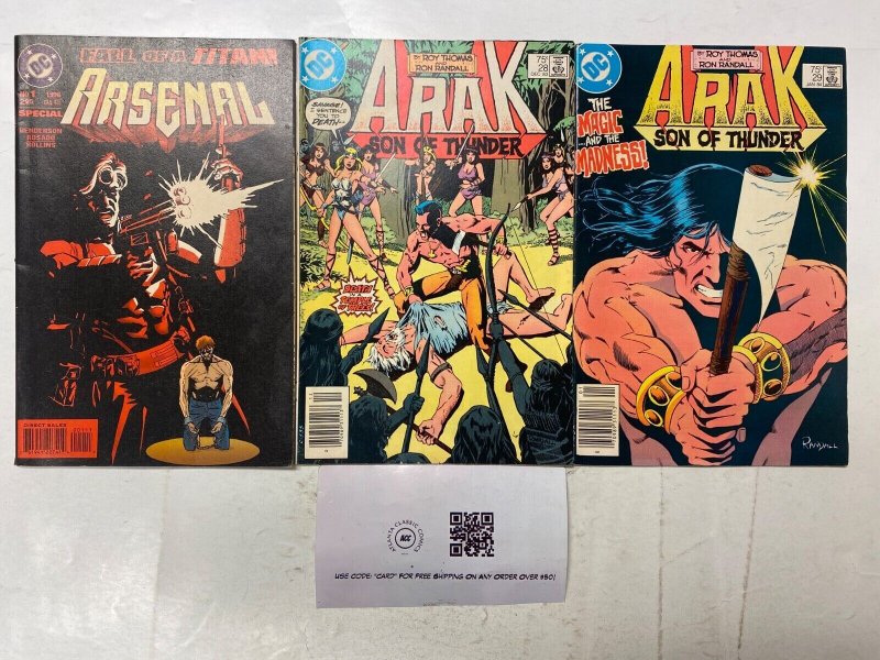 3 DC comic books Arsenal Special #1 Arak Son Thunder #28 29 3 KM31