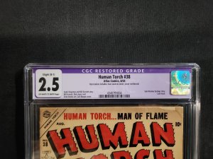Human Torch #38 - Sub-Mariner Backup Story / Last Issue (CGC 2.5) 1954