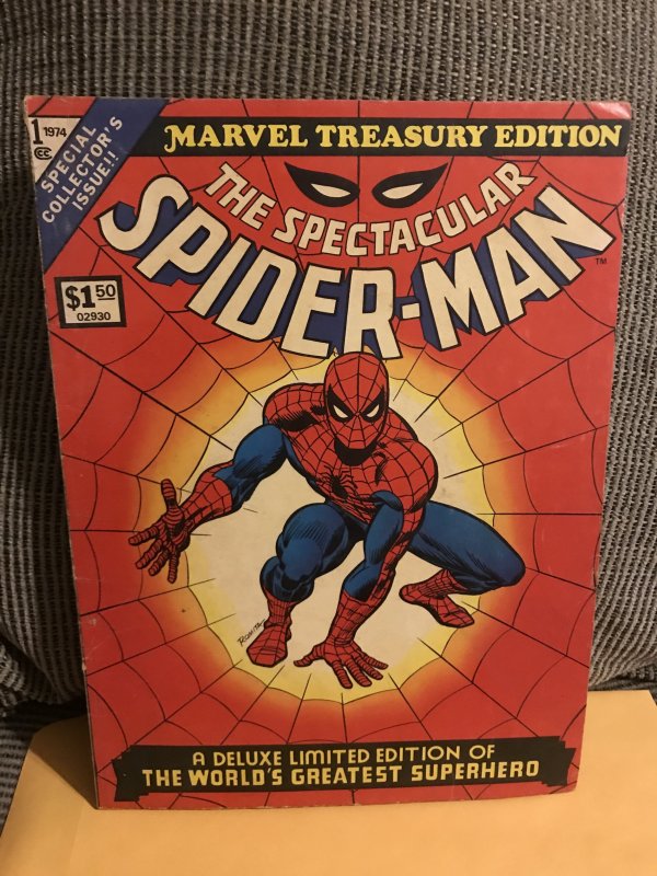 THE SPECTACULAR SPIDER-MAN Marvel Treasury Edition #1 : 1974 Fn, origin