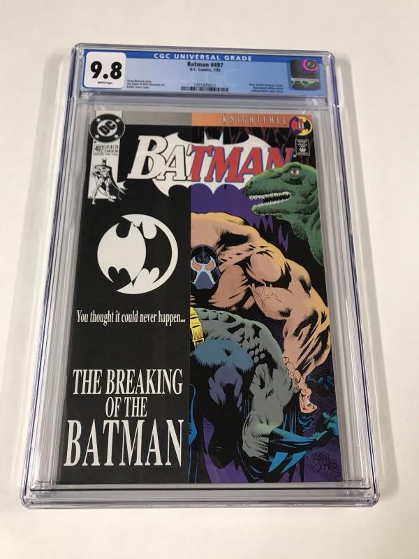 Batman 497 Cgc 9.8 White Pages Regular Edition Bane Breaks Batman Dc