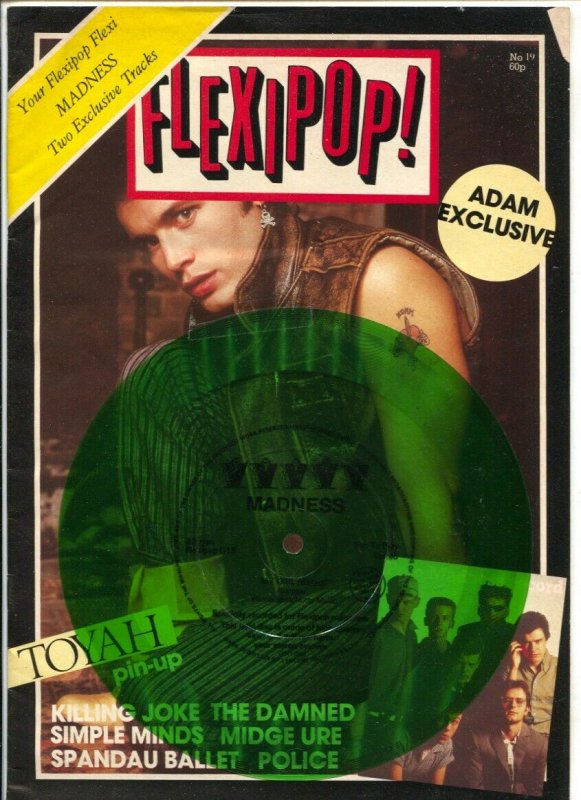 Flexipop! #19 1982-British Rock 'n' Roll magazine with record attached to cov... 