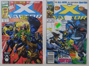 X-Factor Lot of 2 #71, 75 (1991) Marvel Comics 1st Print Comic Books