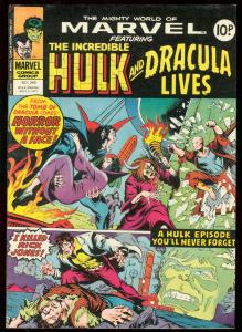 MIGHTY WORLD OF MARVEL #249-DRACULA-HULK-BRITISH VG