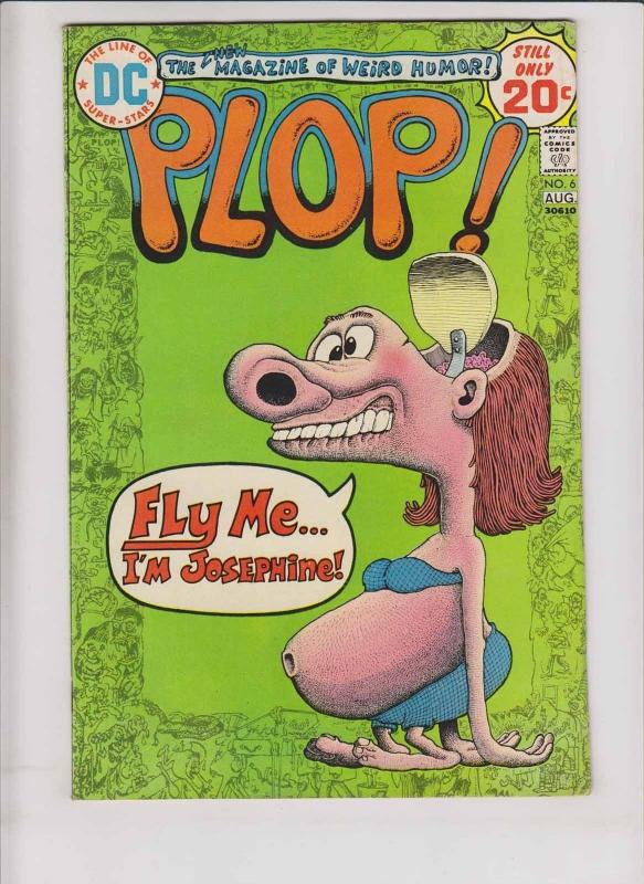 Plop #6 VF basil wolverton - sergio aragones - bronze age dc comics weird humor