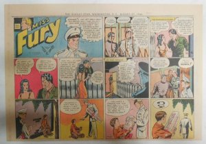 Miss Fury Sunday by Tarpe Mills from 8/20/1944 Size: 11 x 15  Very Rare Year #4