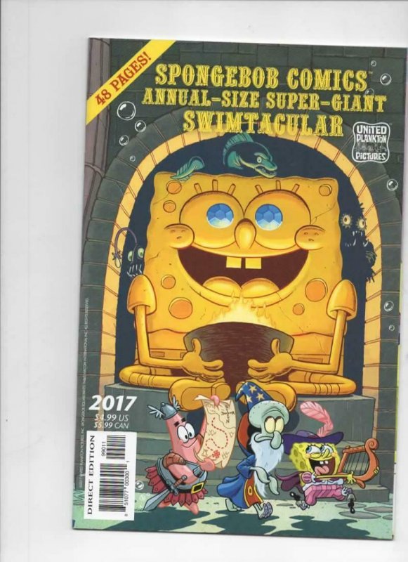 SPONGEBOB Swimtacular Annual, NM, Square pants, Bongo, Cartoon comic, 2017