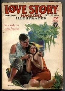 Love Story Pulp February 23 1929- Modest Stein- Island Love