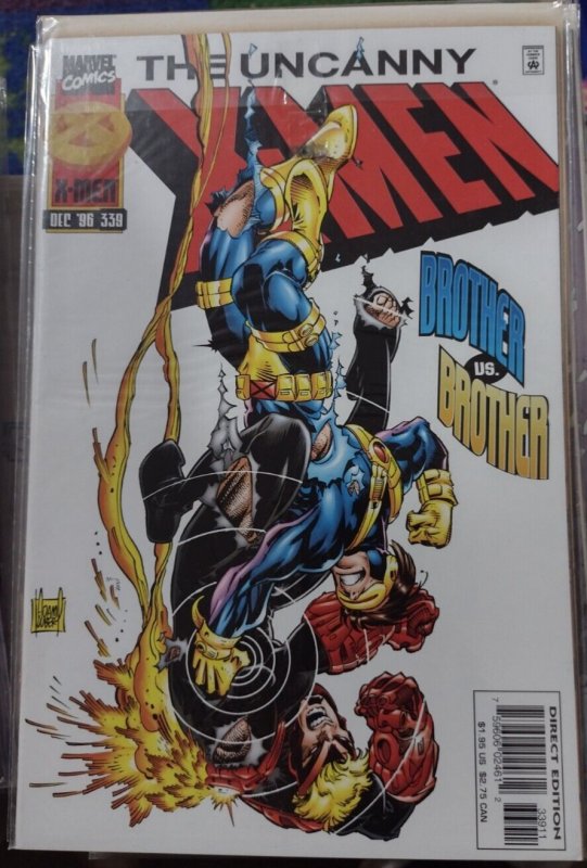 UNCANNY X-MEN #339 1996 MARVEL DISNEY BROTHER VS BROTHER