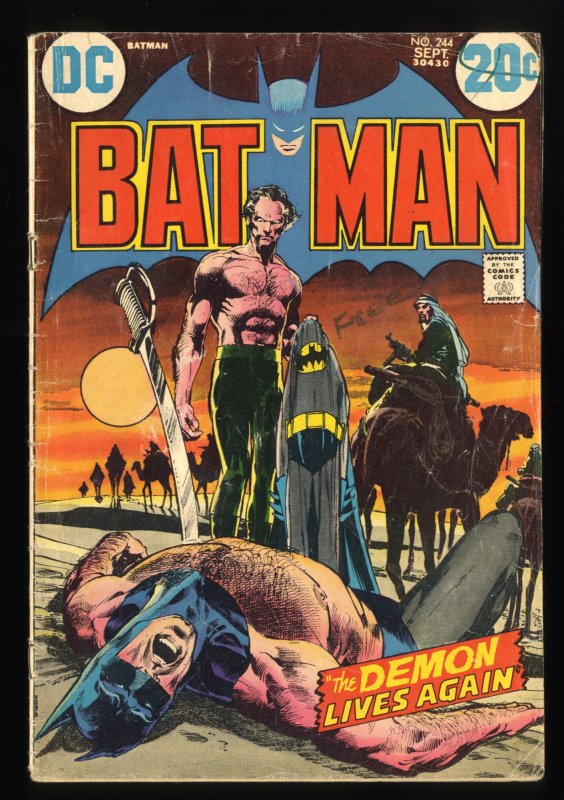 Batman #244 GD/VG 3.0 Classic Neal Adams Rha's Al Ghul Cover!