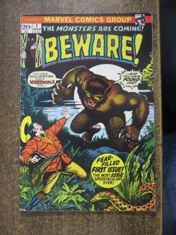 BEWARE  1 (Marvel, 3/1973) VG- COMICS BOOK