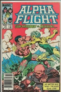 Alpha Flight #15 ORIGINAL 1984 Marvel Comics Sub Mariner Marrina