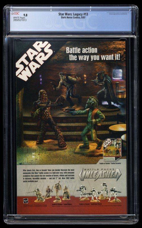 Star Wars: Legacy #13 CGC NM/M 9.8 White Pages 1st Appearance Darth Kruhl!