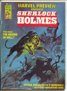 Marvel Preview #5 1976-Sherlock Holmes-Val Mayerik art-VG