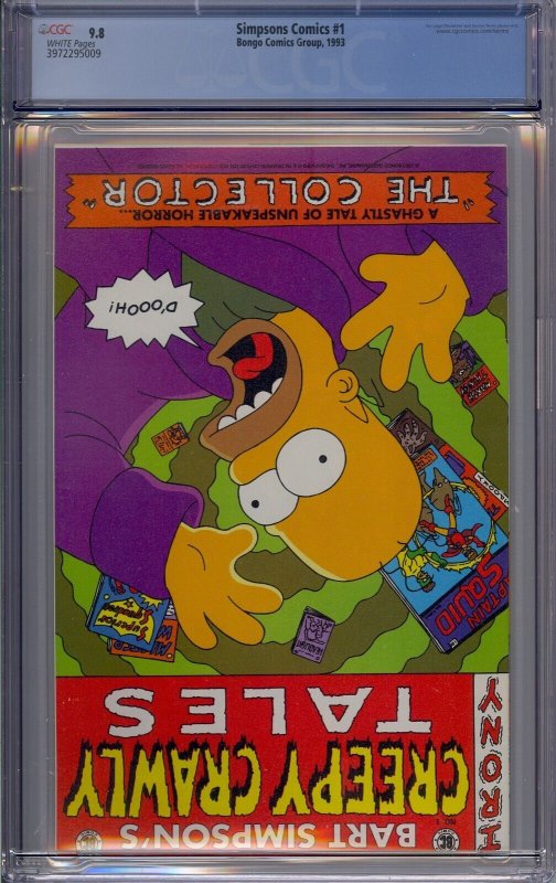 SIMPSONS COMICS #1 CGC 9.8 BONGO COMICS 5009 