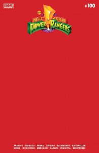 Mighty Morphin Power Rangers #100 Cover D Blank Variant BOOM! Studios 2022 EB51