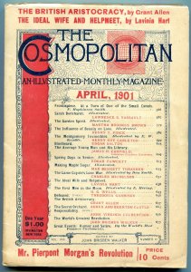 The Cosmopolitan Magazine April 1901- HG Wells story- Rare F/VF