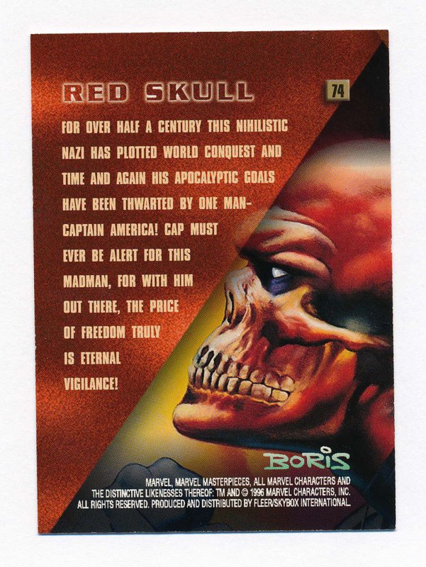 1996 Marvel Masterpieces #74 Red Skull