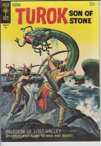 TUROK #58 (1967) Beautiful VF-, UFO cover!