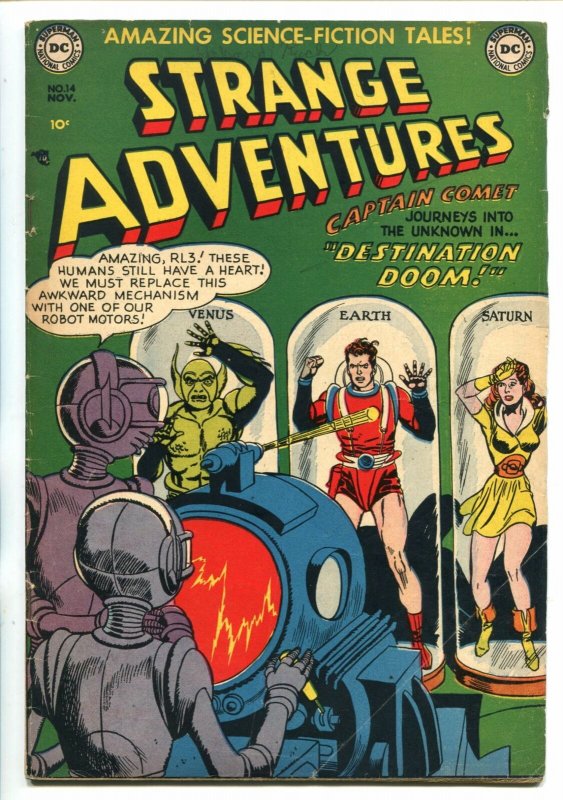 Strange Adventures #14 1951- Robot cover- Captain Comet- DC Sci-fi FN- 