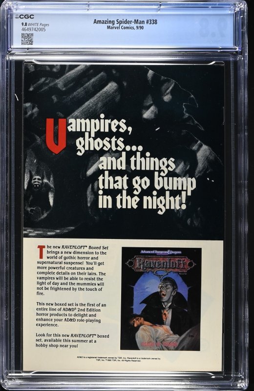 Amazing Spider-Man #338 (9/90) Graded CGC 9.8