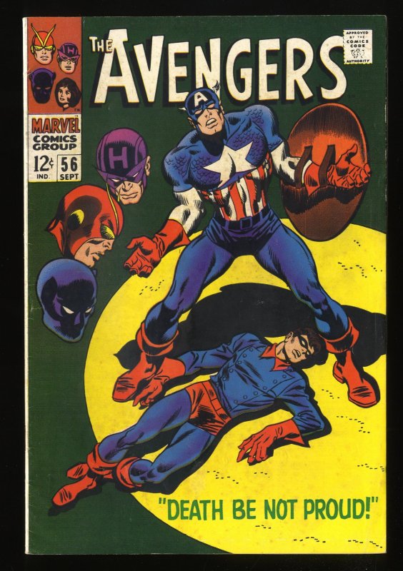 Avengers #56 FN+ 6.5 Marvel Comics Thor Captain America